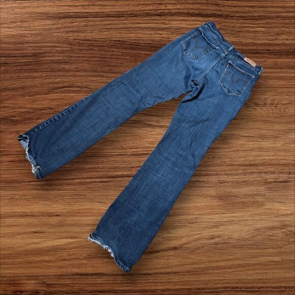 Levi's Classic Bootcut Stretch Blue Denim Jeans - Picture 3 of 7
